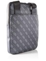 Guess Dan Borsa Tracolla con Zip Superiore Piatta Nero Uomo