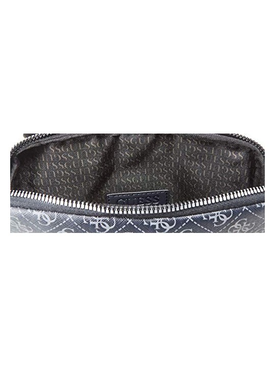 Guess Dan Borsa Tracolla con Zip Superiore Piatta Nero Uomo