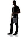 Guess Dan Borsa Tracolla con Zip Superiore Piatta Nero Uomo