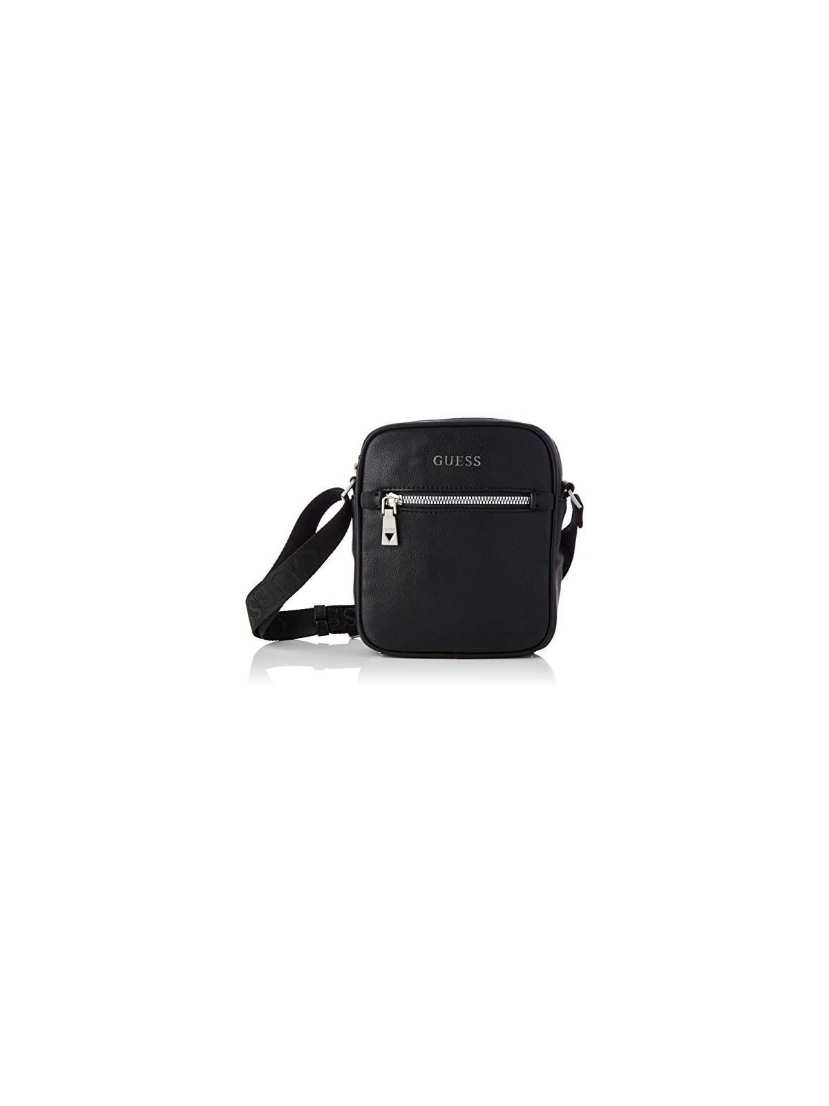 Guess Scala Mini Black Leather Shoulder Bag