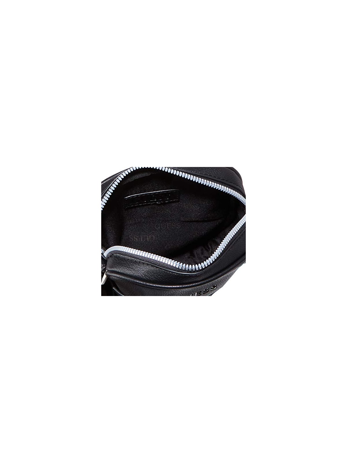 Guess Scala Mini Black Leather Shoulder Bag