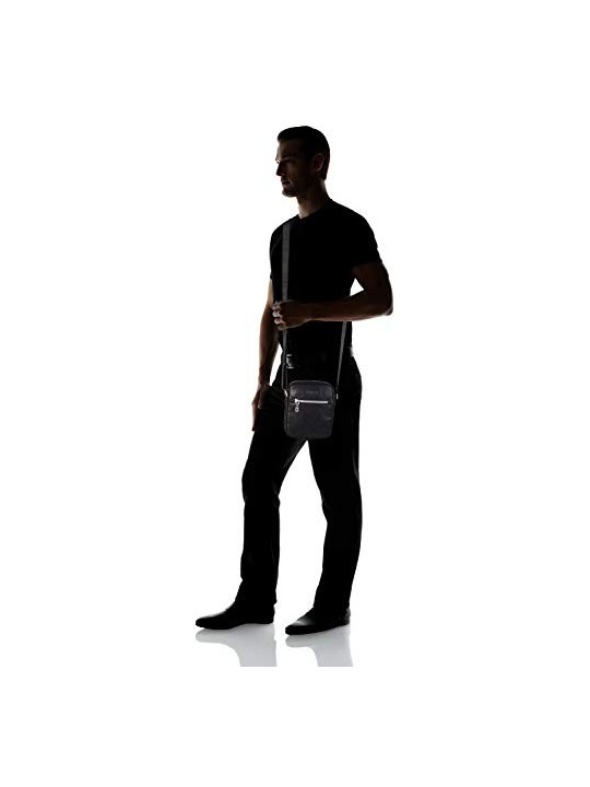 Guess Scala Mini Black Leather Shoulder Bag