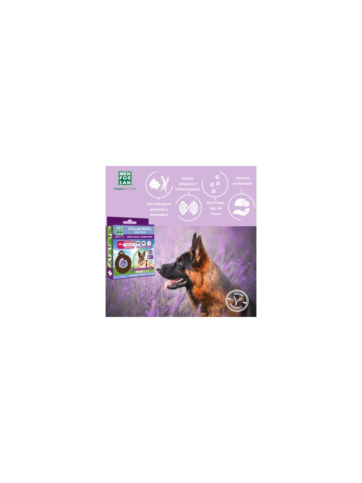 Collare antiparassitario per cani Men For San 60 cm