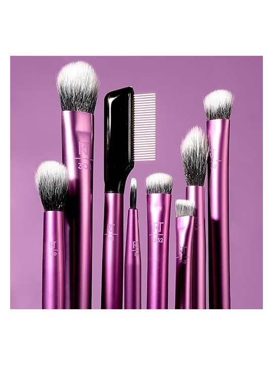 Real Techniques Set di pennelli Everyday Eye Essentials Un set di pennelli cosmetici per il trucco degli occhi donna