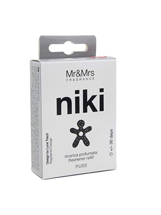 Mr Mrs Fragrance Niki Pure Refill pulizia Ricarica sostitutiva per profumo auto unisex 1 unit Mr & Mrs Fragrance www.essenzetota