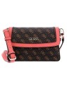 Borsa a Tracolla Guess Camy 4G Logo CoralloMarrone
