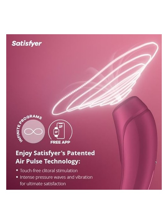 Stimolatore clitorideo touchless Satisfyer Curvy 1 Rosa