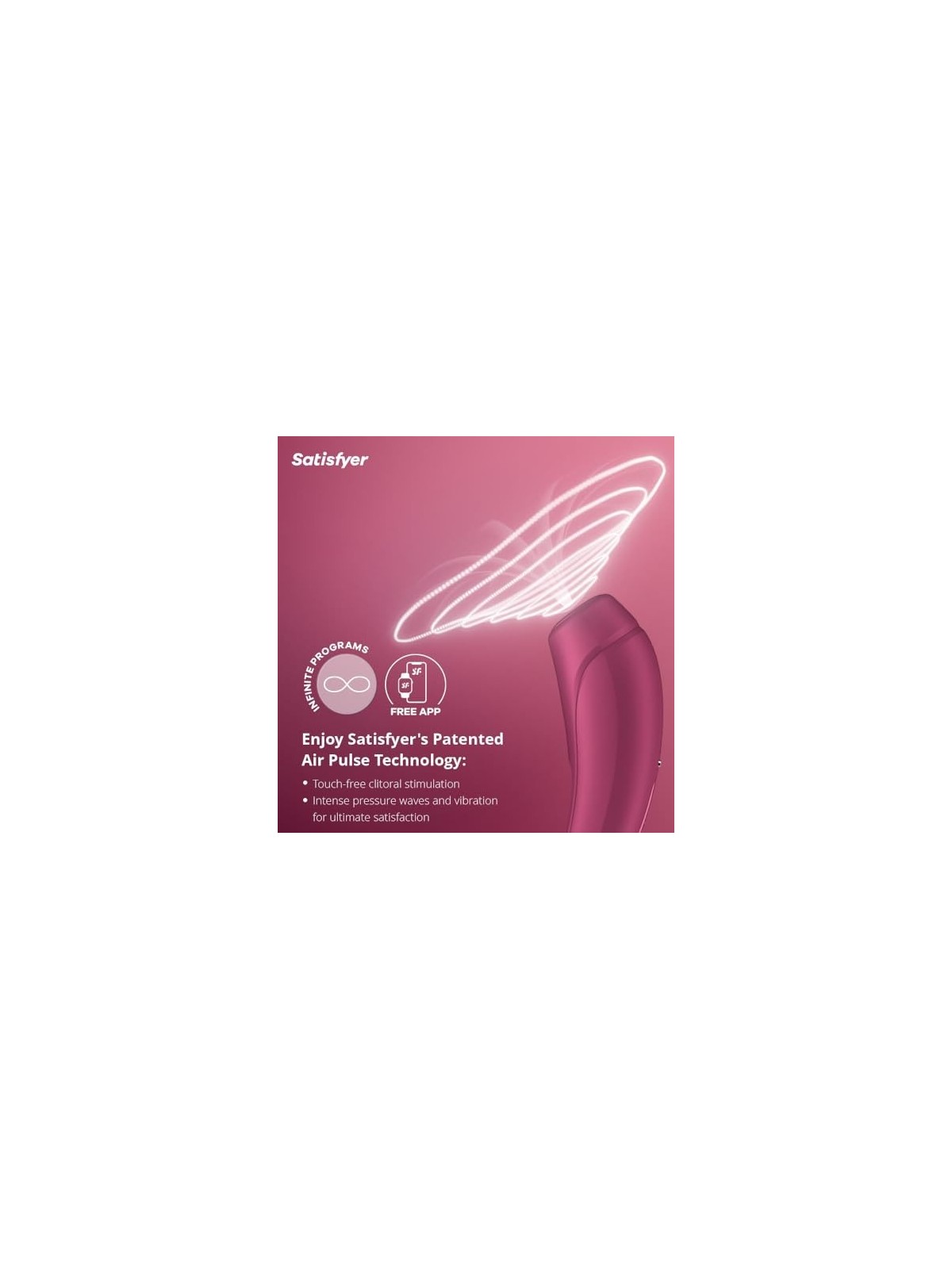 Stimolatore clitorideo touchless Satisfyer Curvy 1 Rosa