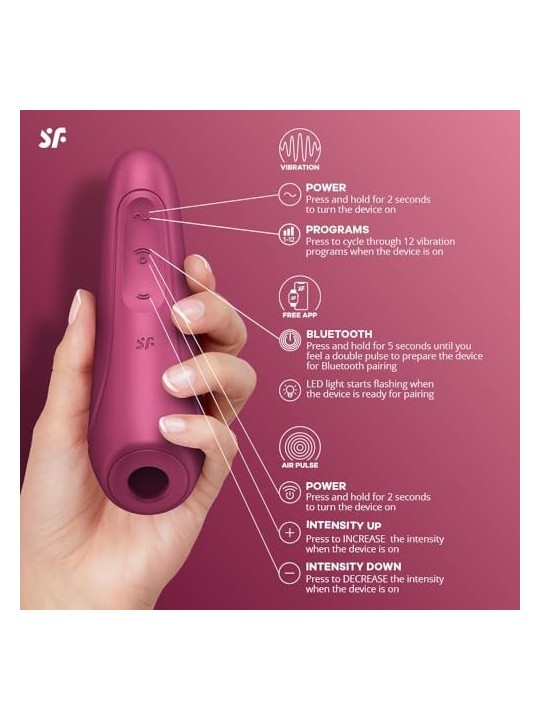 Stimolatore clitorideo touchless Satisfyer Curvy 1 Rosa