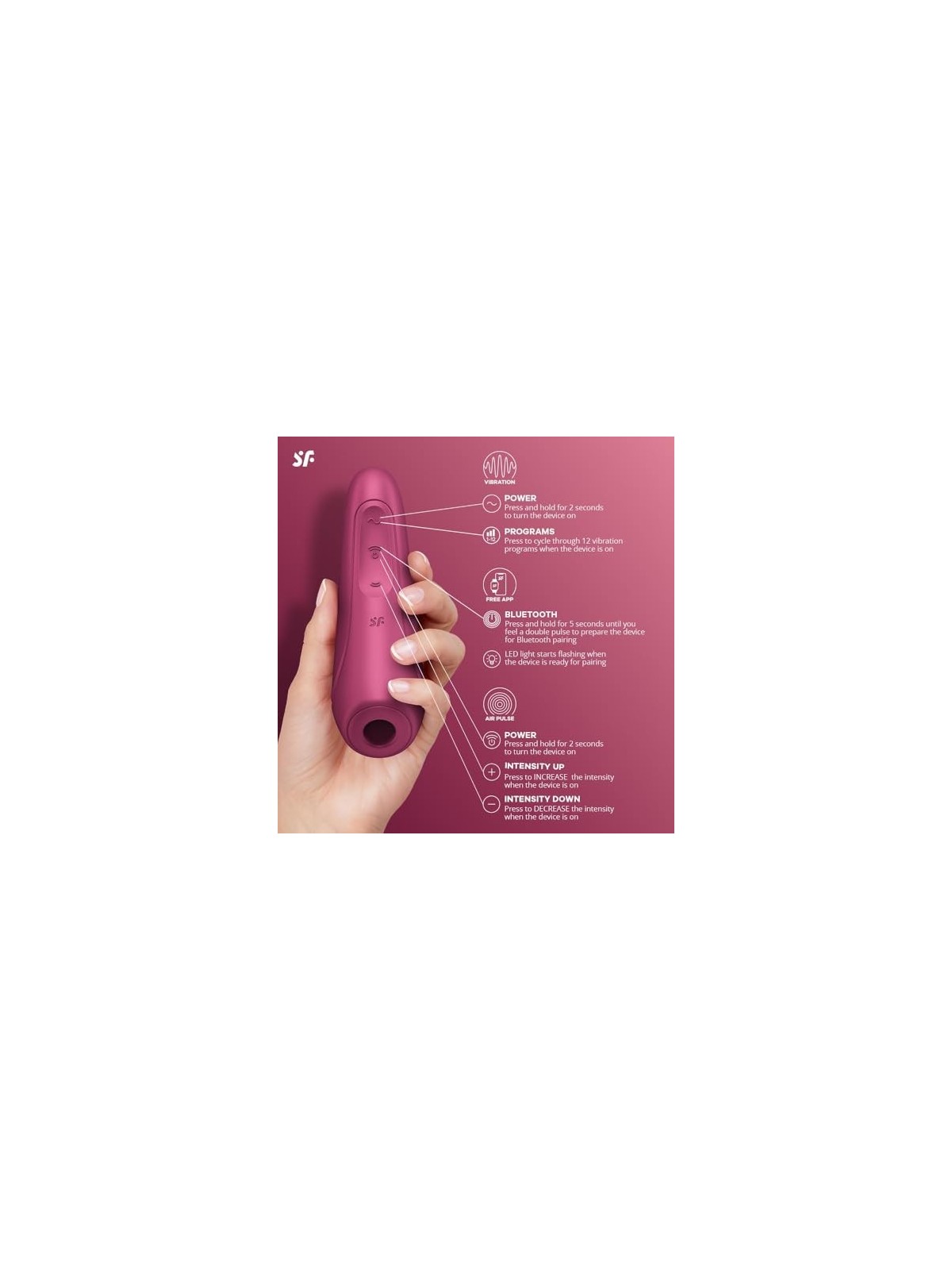 Stimolatore clitorideo touchless Satisfyer Curvy 1 Rosa
