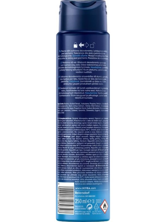 NIVEA Men Fresh Active deodorante spray 250ml