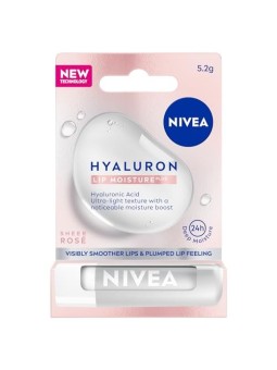 Balsamo labbra idratante NIVEA Hyaluron Lip Moisture Plus Sheer Rose 52g