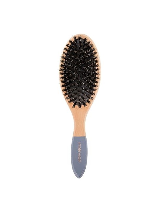 Spazzola in legno con setole naturali grigia INTERVION