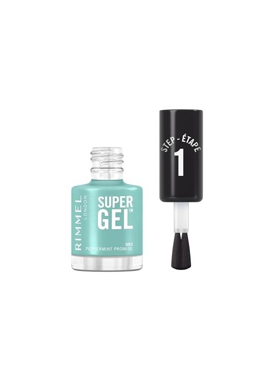 Rimmel Super Gel STEP1 Smalto semipermanente 12 ml donna 093 Peppermint Promise