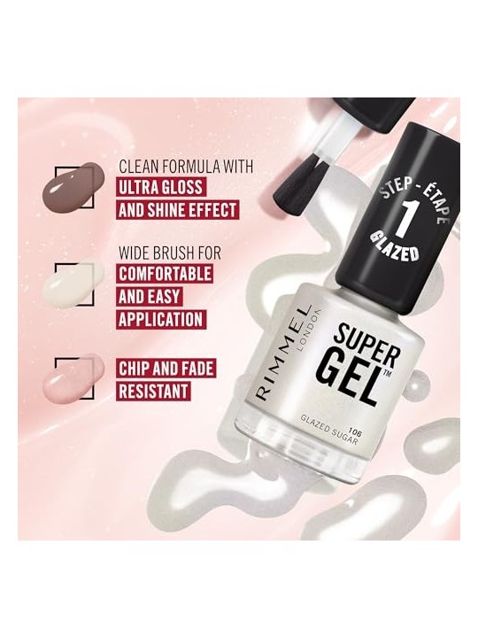 Rimmel Super Gel STEP1 Smalto semipermanente 12 ml donna 093 Peppermint Promise