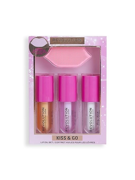 Makeup Revolution Lip Oils Set Kiss Go 4ml