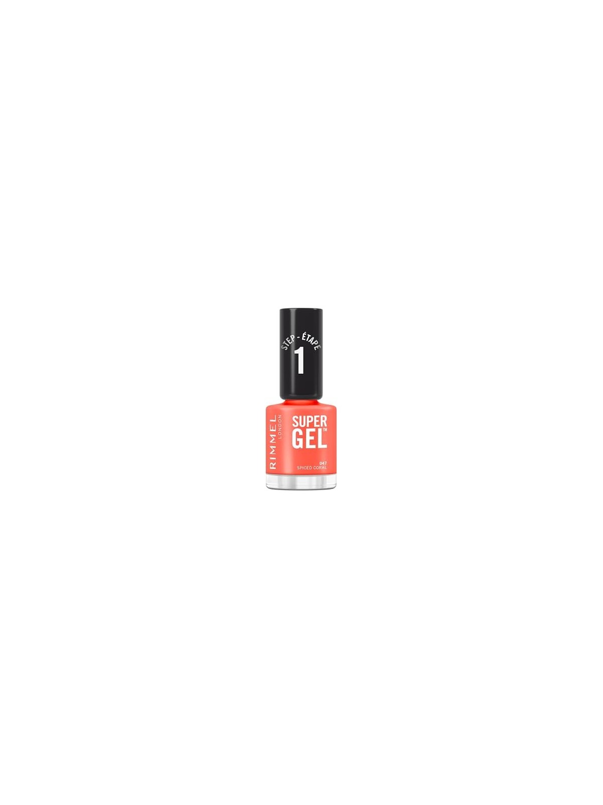 Rimmel Super Gel STEP1 Smalto per unghie in gel 12 ml 047 Corallo Speziato donna