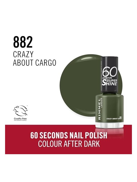 Smalto per unghie Rimmel 60 Secondi Super Shine 882 Crazy About Cargo