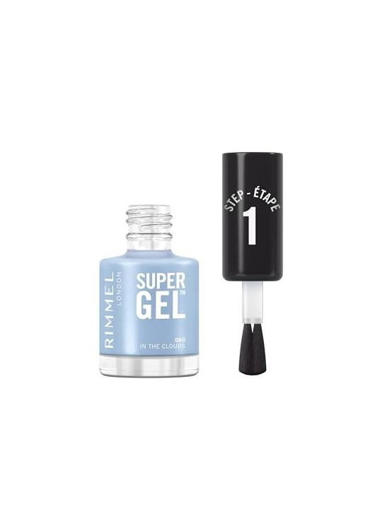 Rimmel Super Gel STEP1 Smalto semipermanente 12 ml donna 060 In The Clouds