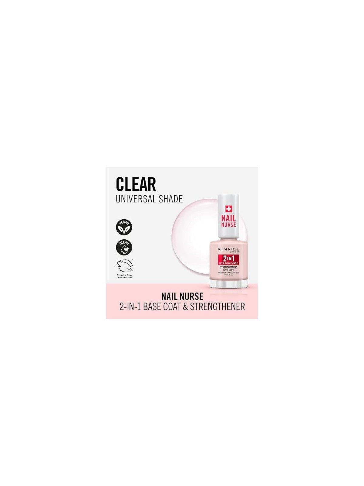 Rimmel Nail Nurse Base rinforzante 2in1 per unghie fragili