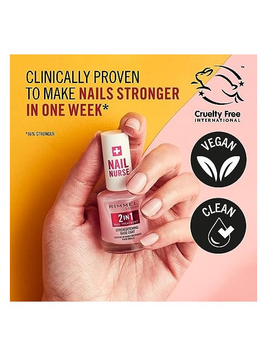 Rimmel Nail Nurse Base rinforzante 2in1 per unghie fragili