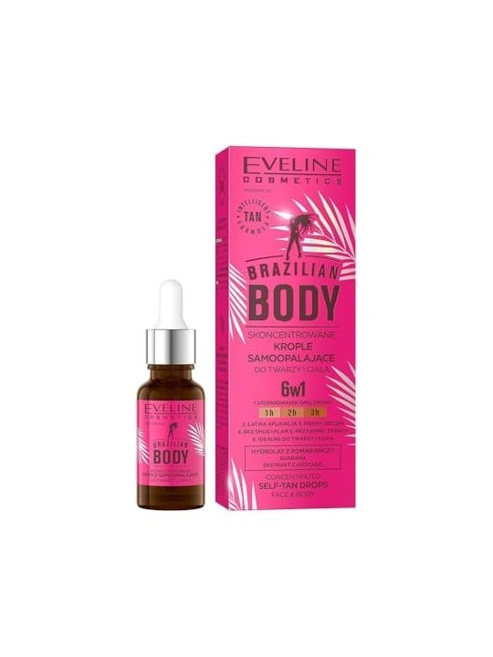 EVELINE Brazilian Body gocce autoabbronzanti concentrate per viso e corpo 18ml