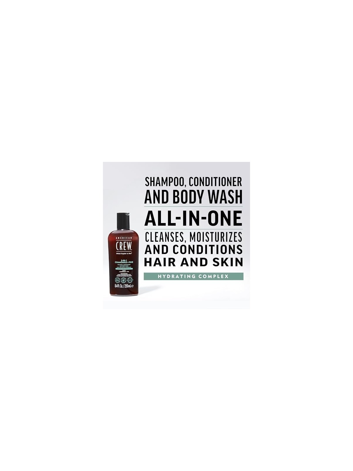 Shampoo American Crew 3 in 1 Camomilla Pino donna 250ml