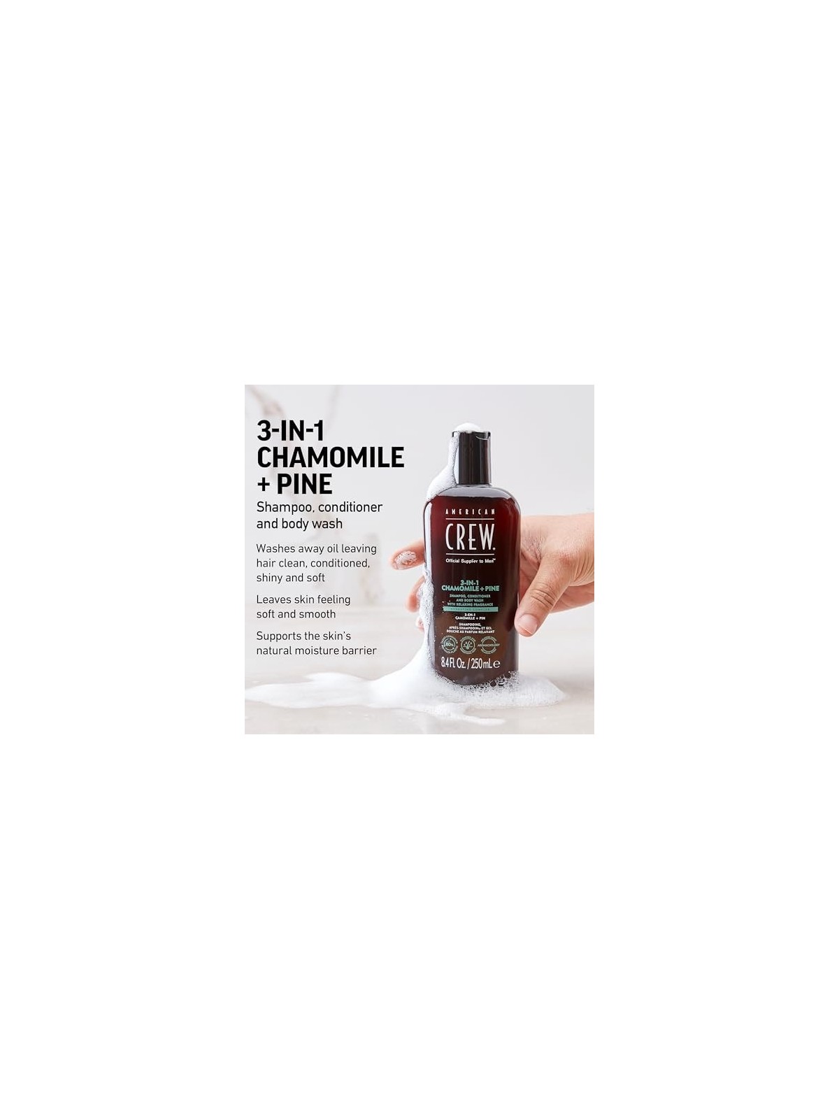 Shampoo American Crew 3 in 1 Camomilla Pino donna 250ml