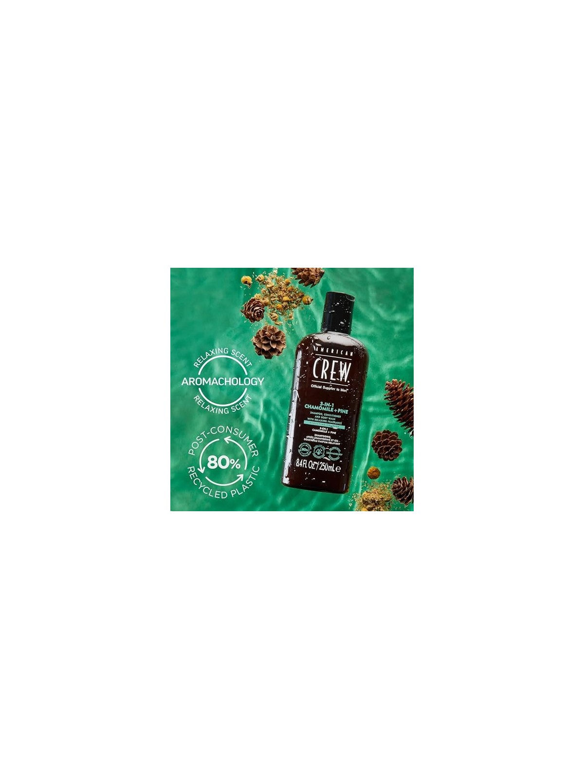 Shampoo American Crew 3 in 1 Camomilla Pino donna 250ml