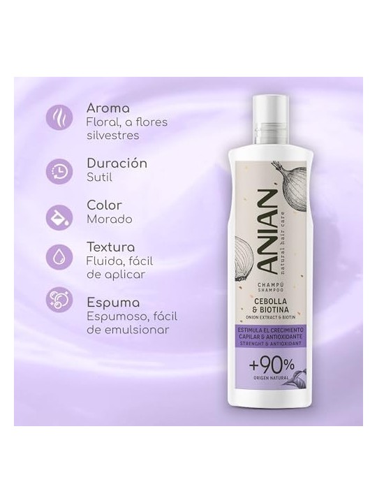 Anian CIPOLLA e BIOTINA shampoo antiossidante e stimolante 400ml donna Anian www.essenzetotalstyle.com 