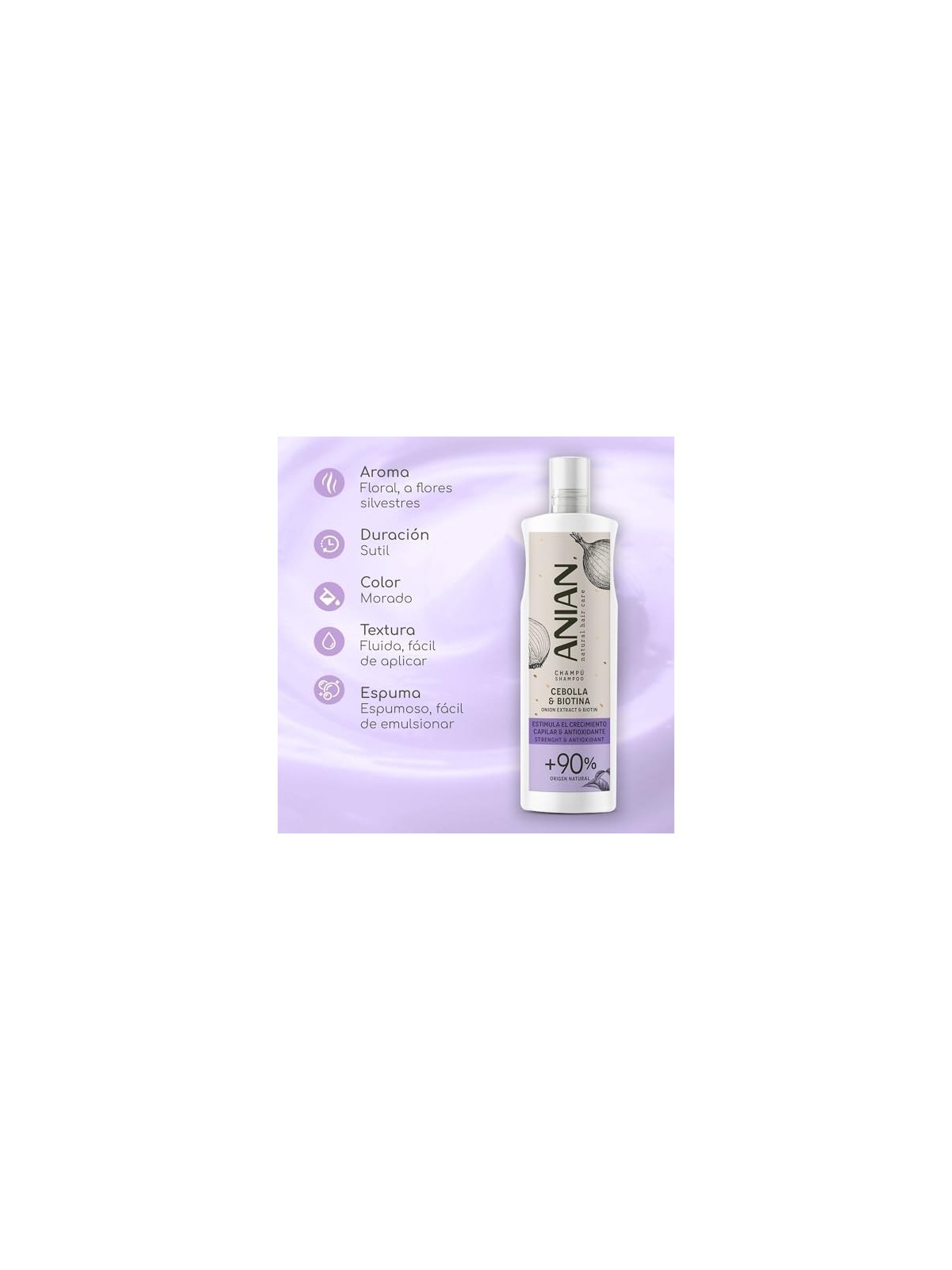 Anian CIPOLLA e BIOTINA shampoo antiossidante e stimolante 400ml donna Anian www.essenzetotalstyle.com 