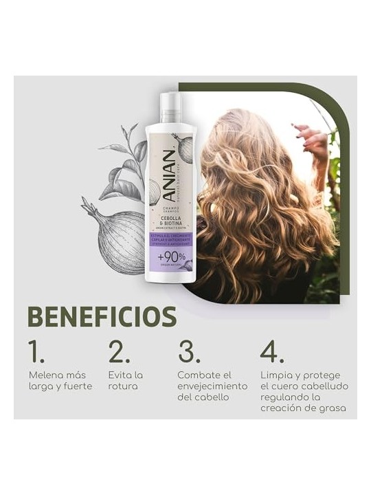 Anian CIPOLLA e BIOTINA shampoo antiossidante e stimolante 400ml donna Anian www.essenzetotalstyle.com 