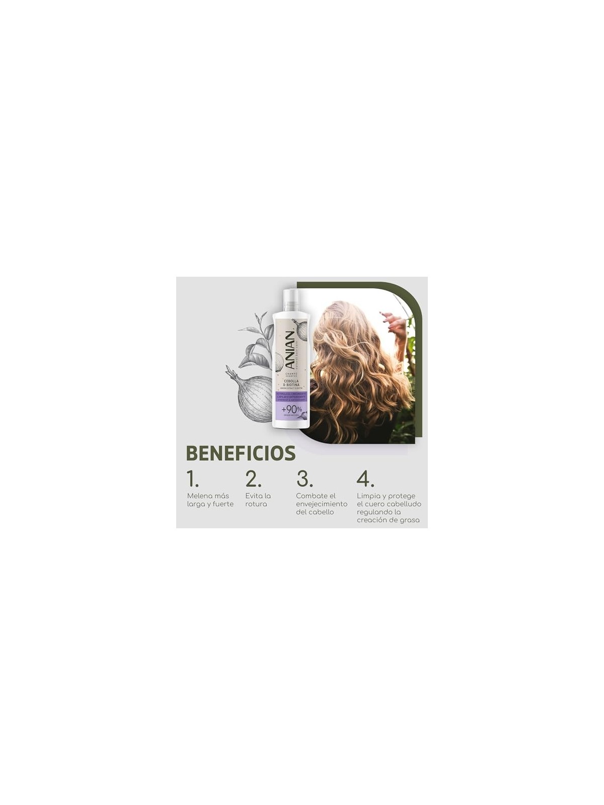 Anian CIPOLLA e BIOTINA shampoo antiossidante e stimolante 400ml donna Anian www.essenzetotalstyle.com 