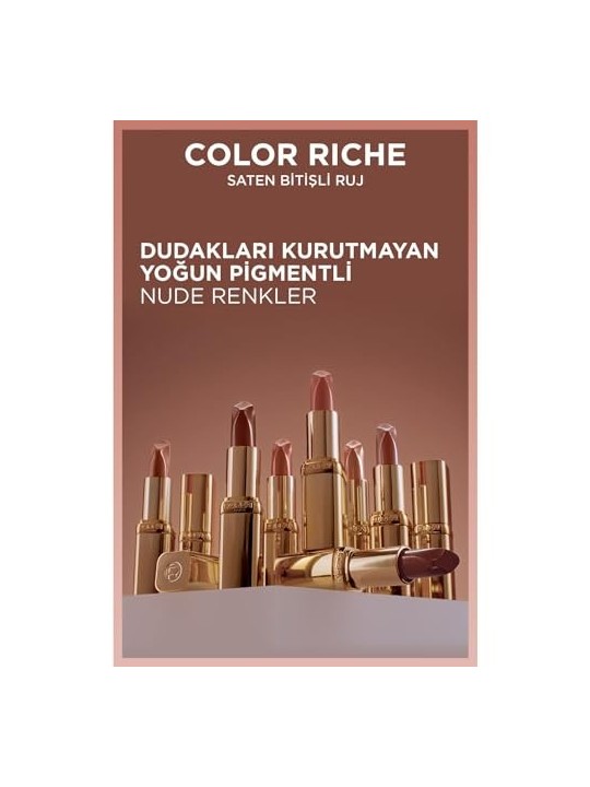 L'Orï¿½ï¿½al Color Riche Free the Nudes Rossetto cremoso idratante 505 Nu Resilient