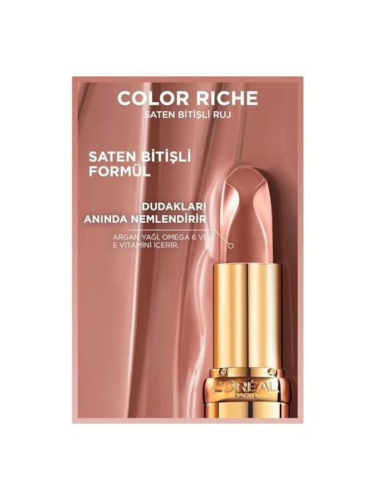 L'Orï¿½ï¿½al Color Riche Free the Nudes Rossetto cremoso idratante 520 Nu Defiant