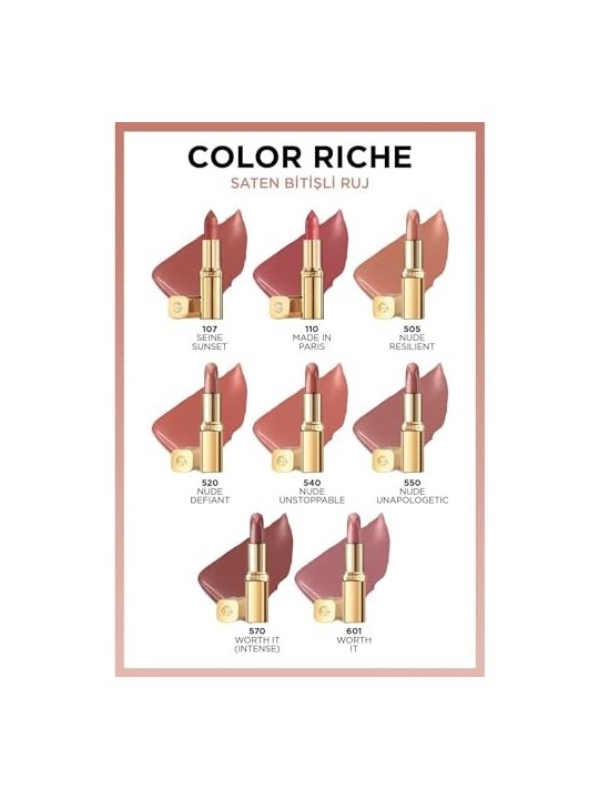 Rossetto cremoso L'Orï¿½ï¿½al Color Riche Free the Nudes 550 Nu Unapologetic