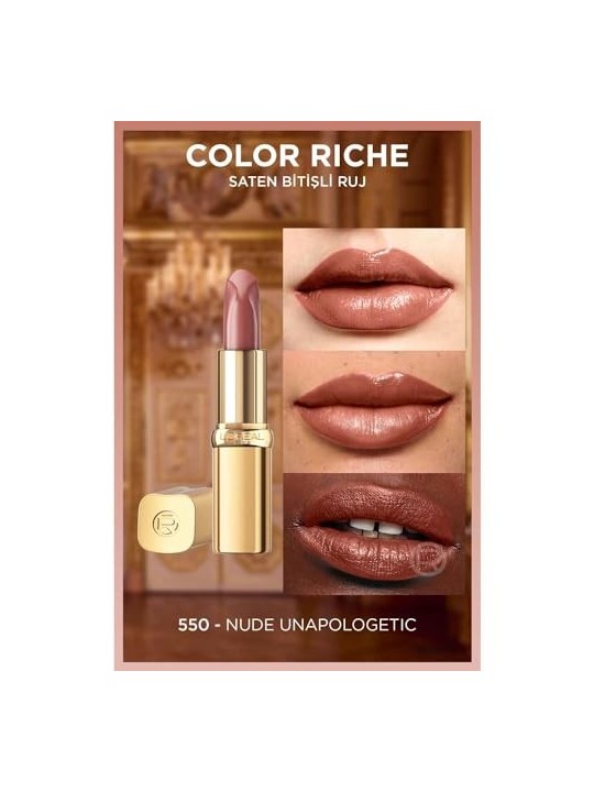 Rossetto cremoso L'Orï¿½ï¿½al Color Riche Free the Nudes 550 Nu Unapologetic