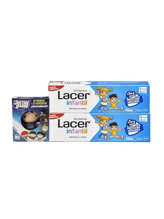 Lacer Bambini Strawberry Tooth Gel Duo Gift 2 x 75ml 2 Unit Unisex