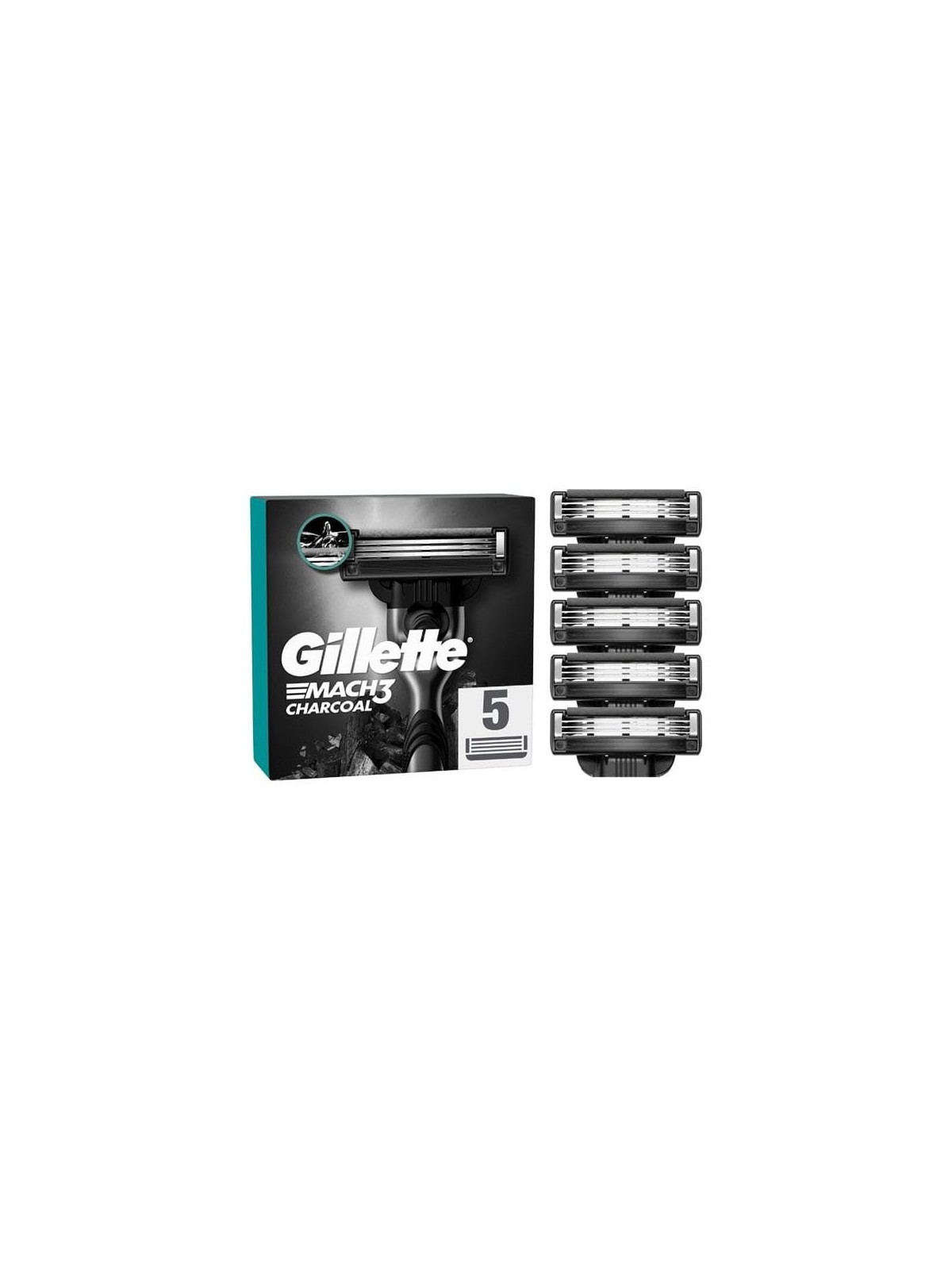 Gillette Carbon Mach3 Replacement Head for men 5 unit