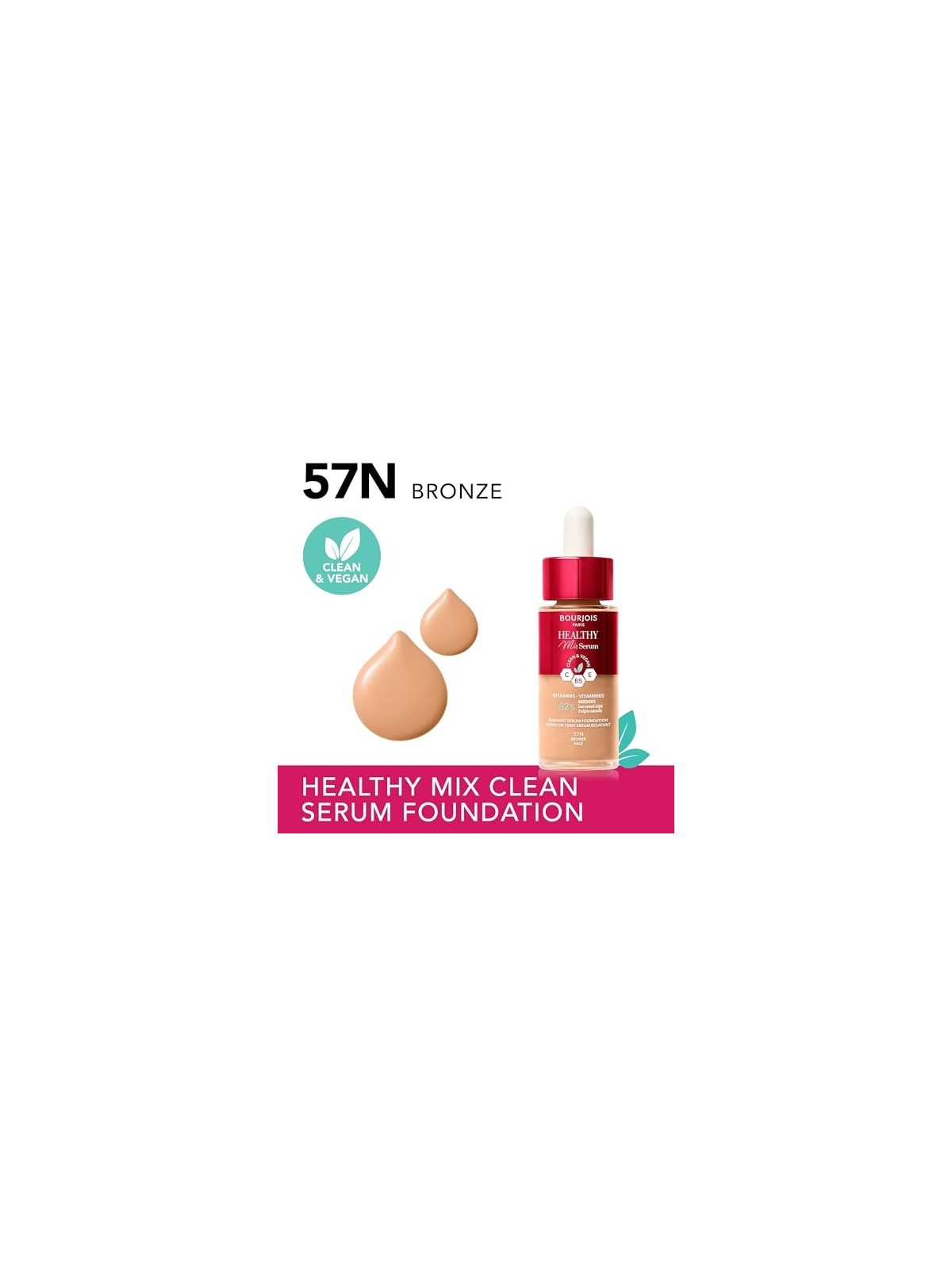 Fondotinta Bourjois Healthy Mix Serum Base 57N Bronze 30ml