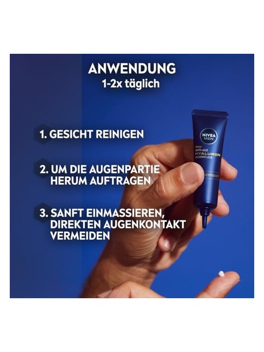 Nivea Crema contorno occhi anti-etï¿½ï¿½ con acido ialuronico per uomo 15ml