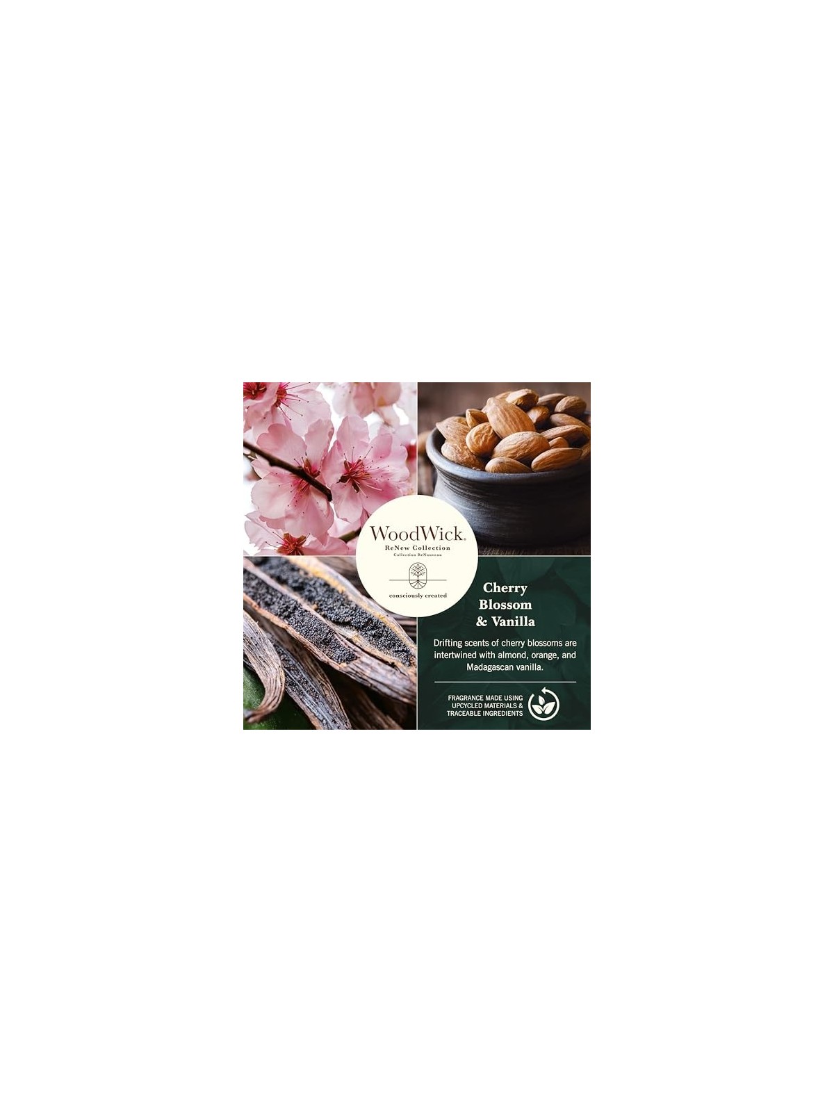 Candela WoodWick Fiore di Ciliegio & Vaniglia