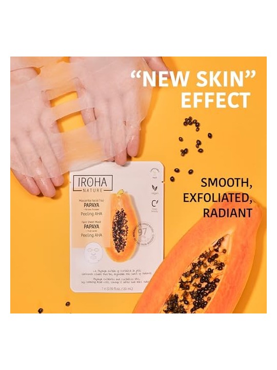 Iroha PAPAYA AHA Peeling Face Mask 1 unit unisex