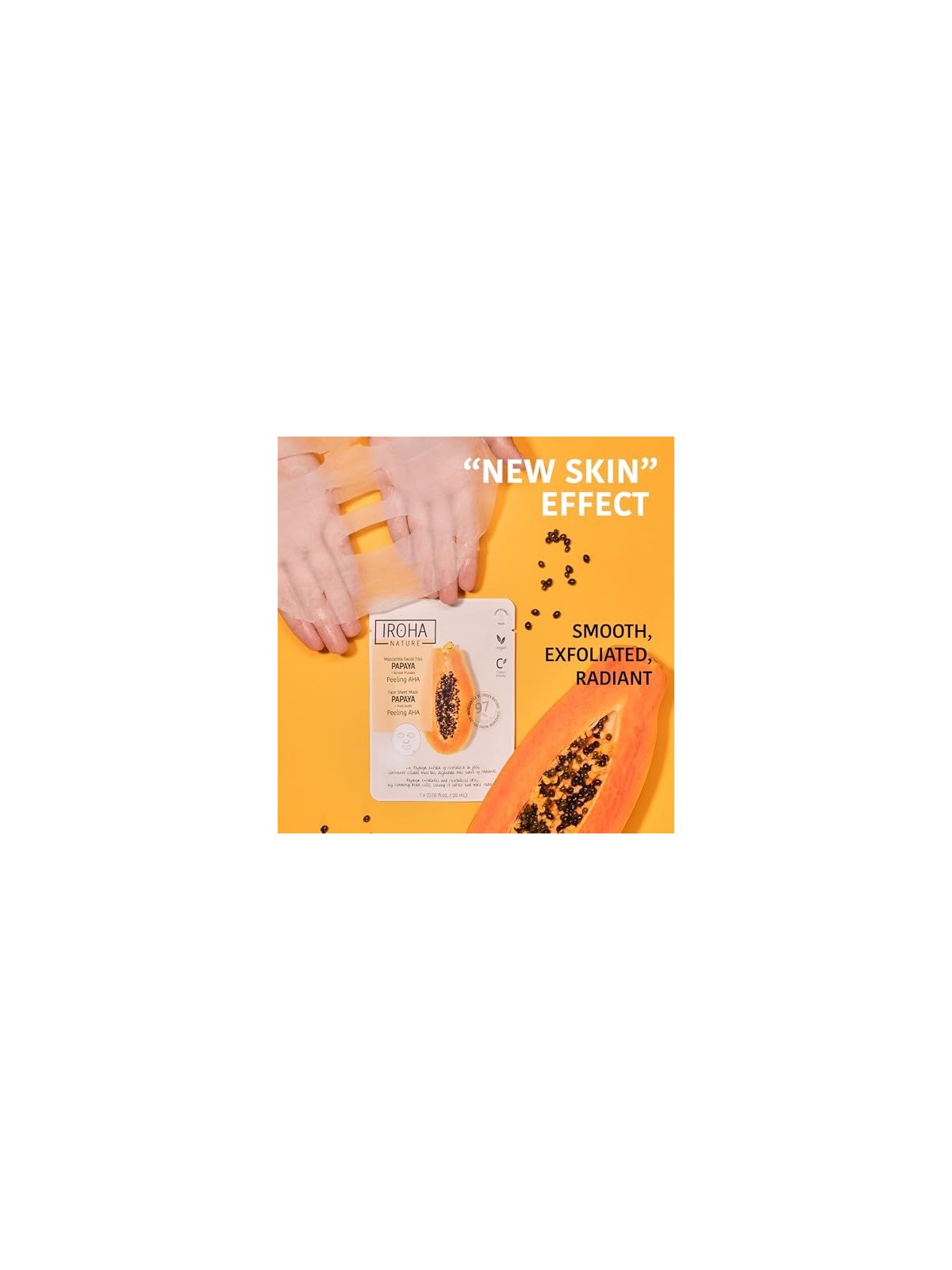 Iroha PAPAYA AHA Peeling Face Mask 1 unit unisex