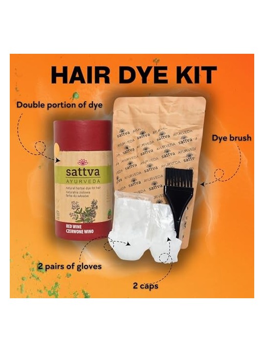 Tintura Naturale alle Erbe per Capelli Vino Rosso 150g