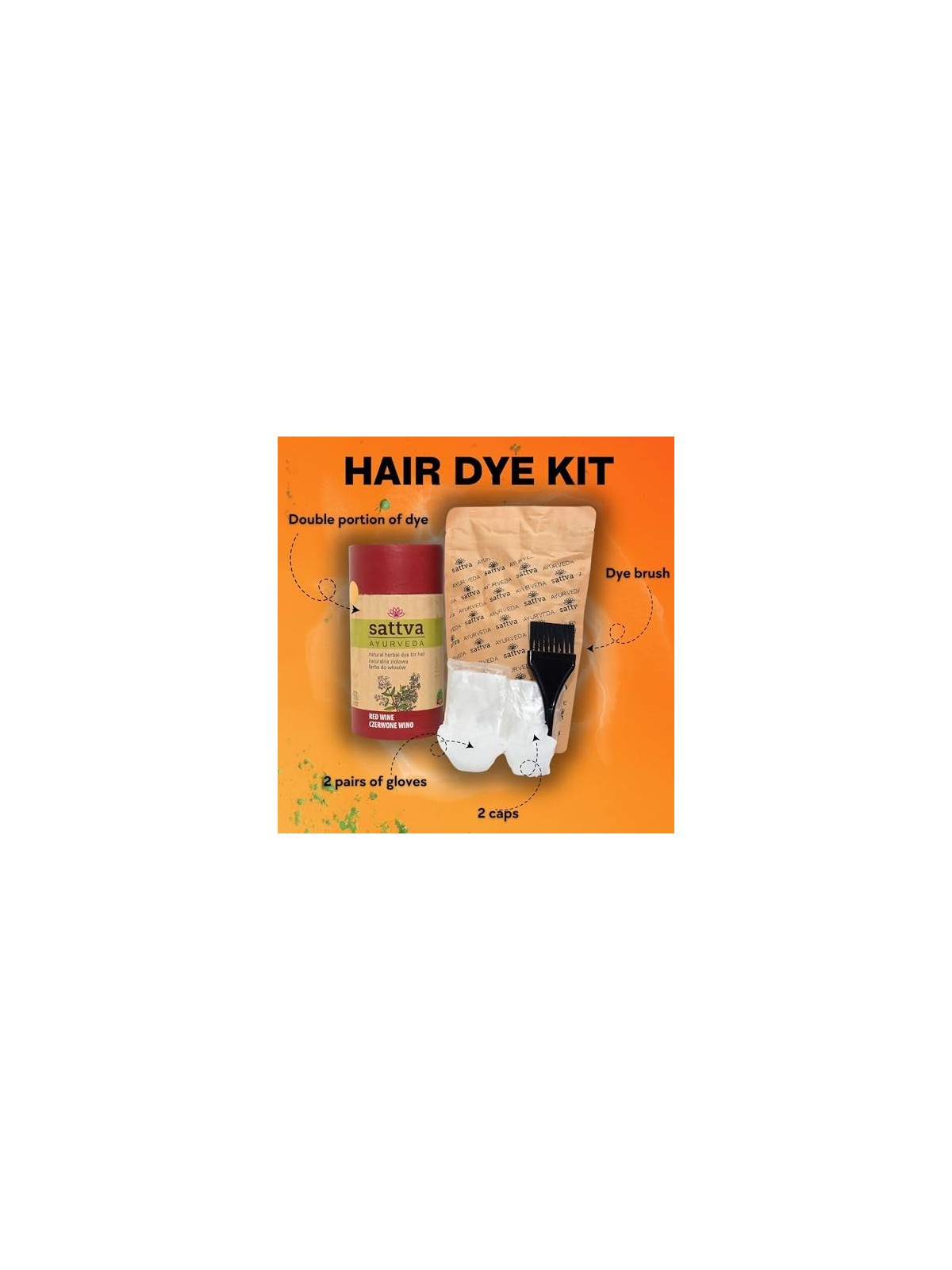 Tintura Naturale alle Erbe per Capelli Vino Rosso 150g