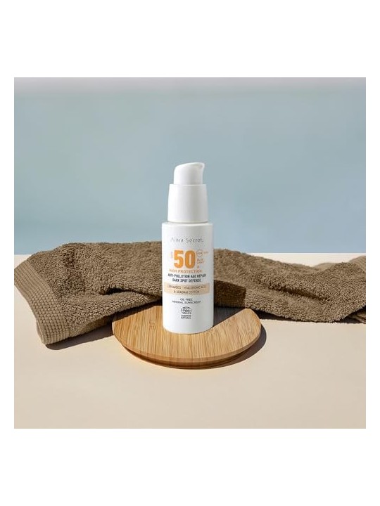 Alma Secret SOLAR Crema Viso Tinta SPF50 Sabbia 50ml Donna