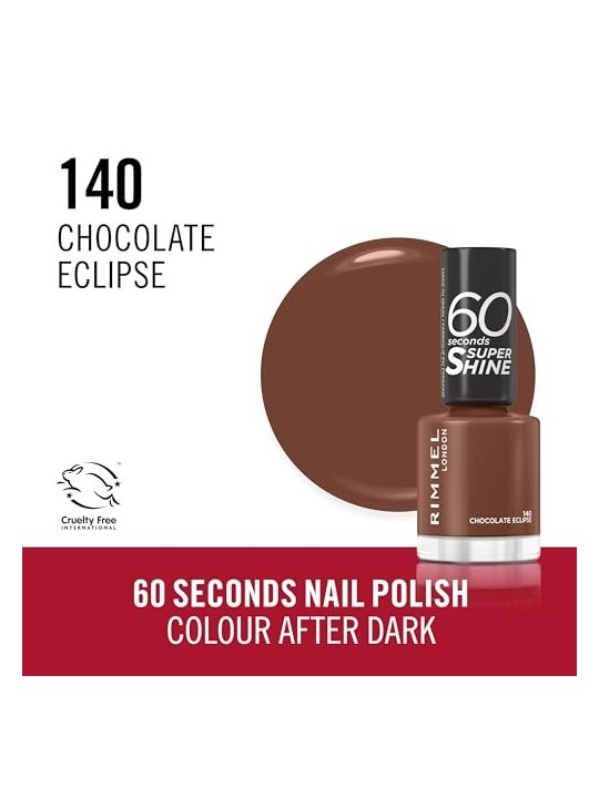 Rimmel Smalto 60 Secondi Super Shine 8 ml 140 Chocolate Eclipse