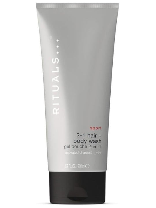Rituals Sport 2-1 Hair + Body Wash 200ml Activated Charcoal