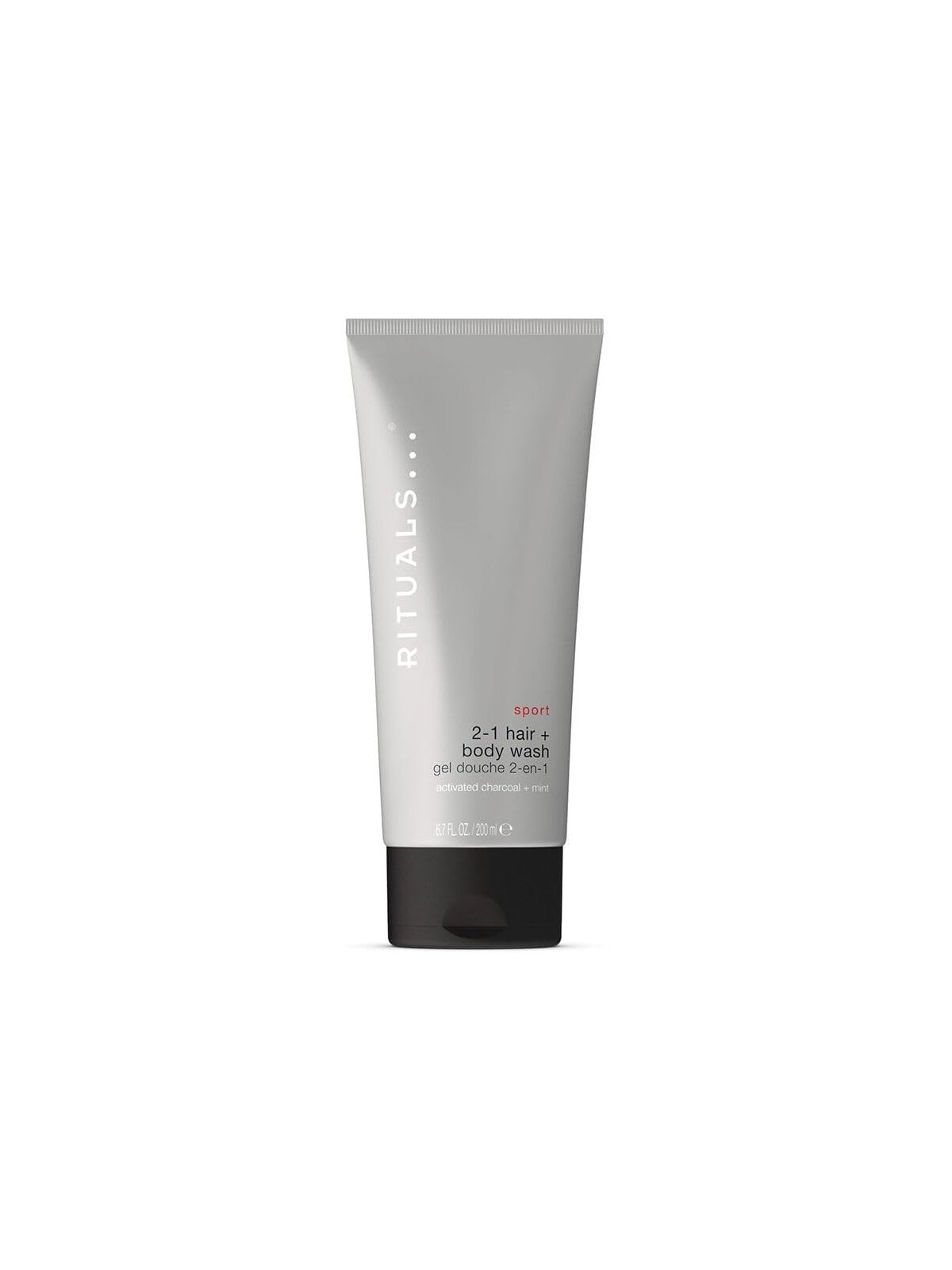 Rituals Sport 2-1 Hair + Body Wash 200ml Activated Charcoal